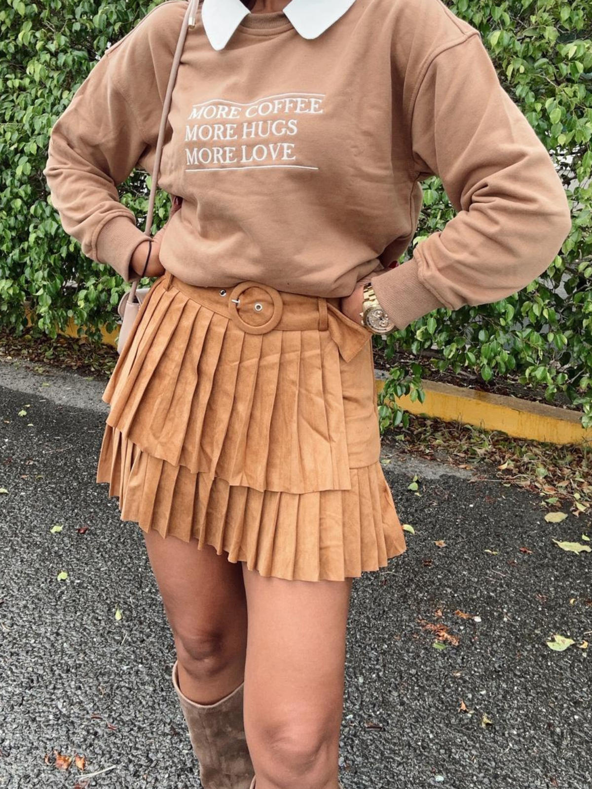 Can’t Look Away Suede Mini Skirt