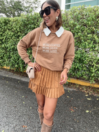 Can’t Look Away Suede Mini Skirt
