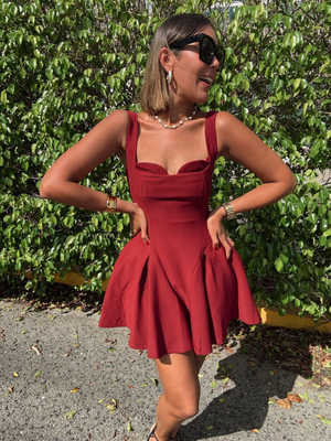 Vérité Contour Flare Mini Dress