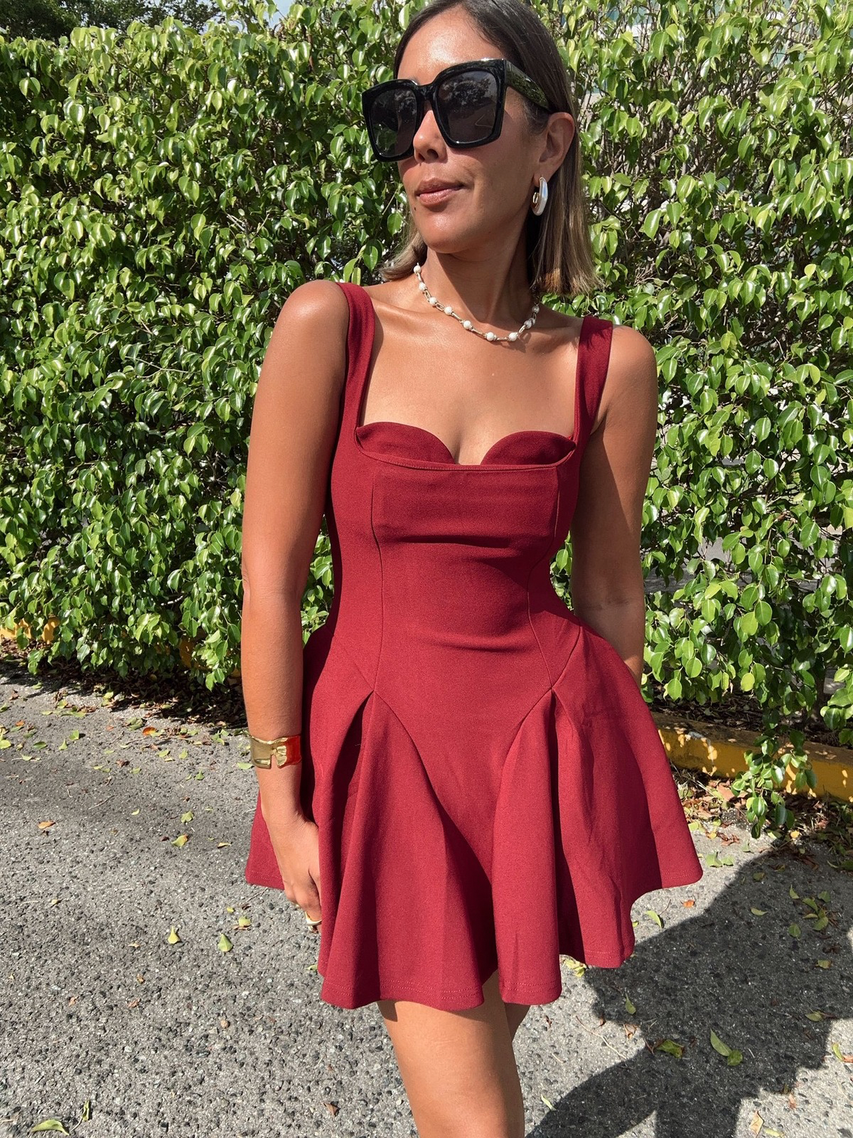 Vérité Contour Flare Mini Dress