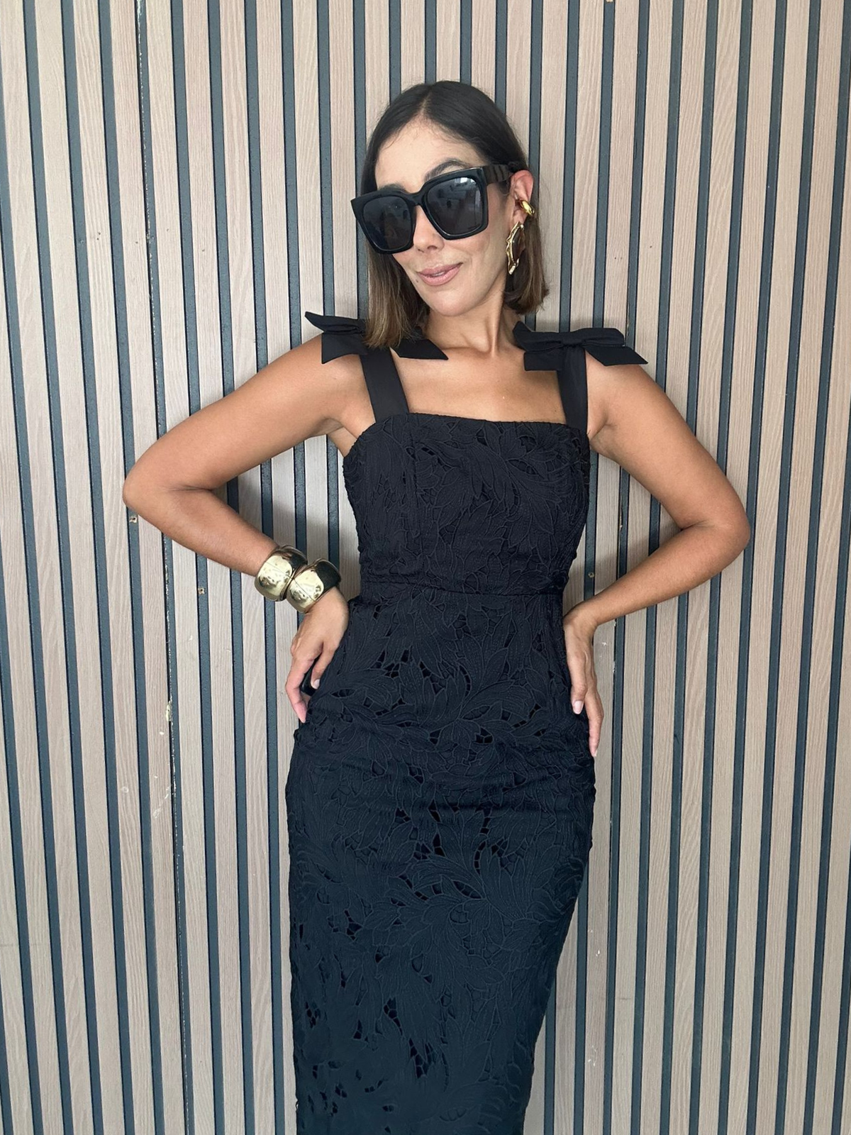 She’s the Moment Lace Midi Dress