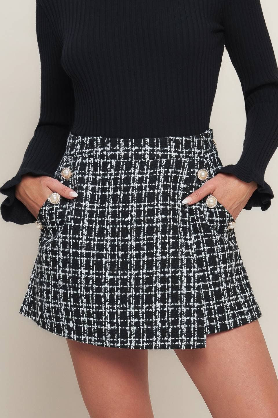 Paris Stroll Tweed Skort