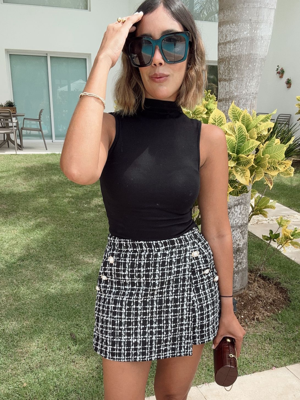 Paris Stroll Tweed Skort