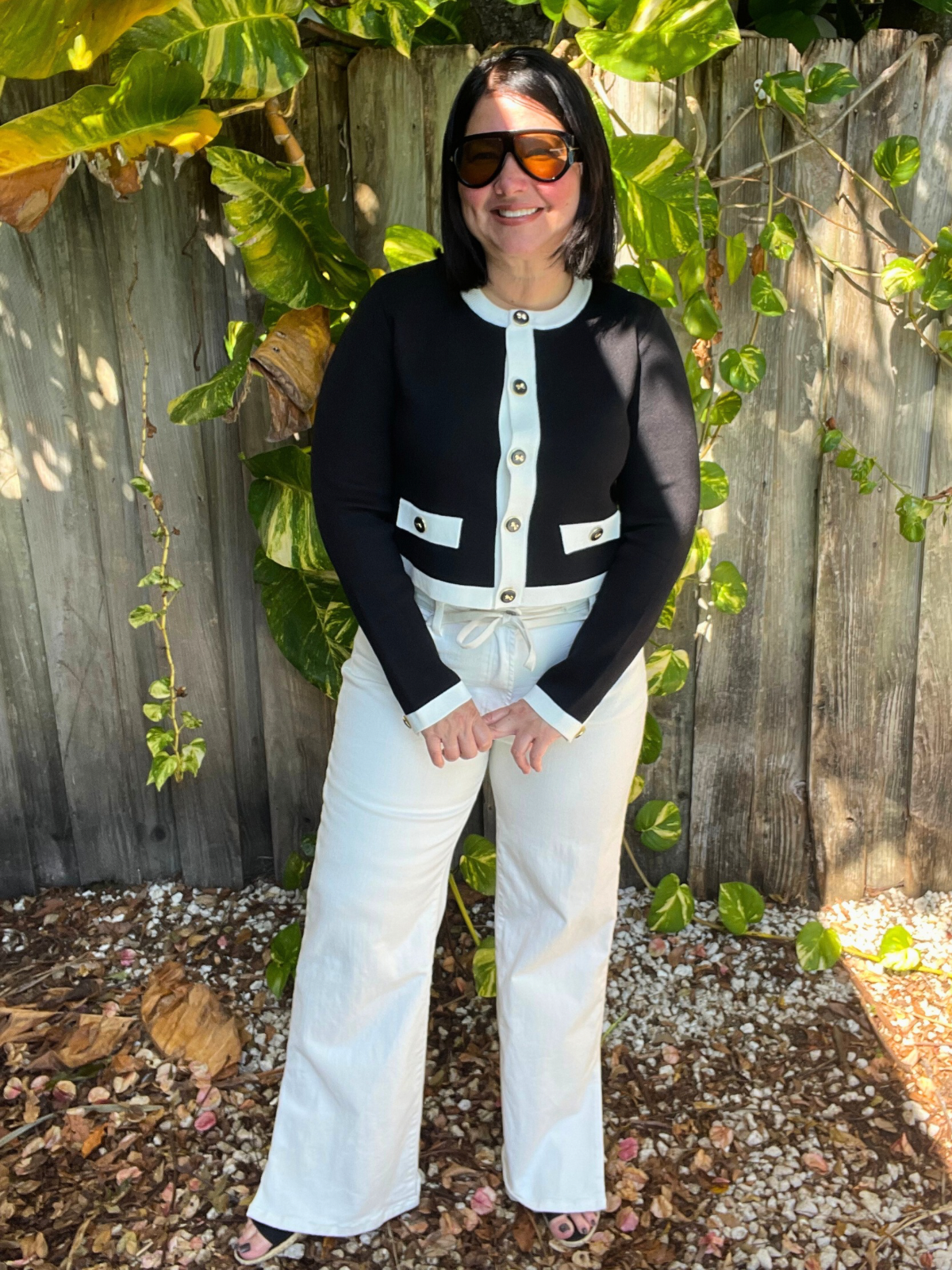 The Charlotte Contrast Trim Crop Cardigan and Mini Skirt Set