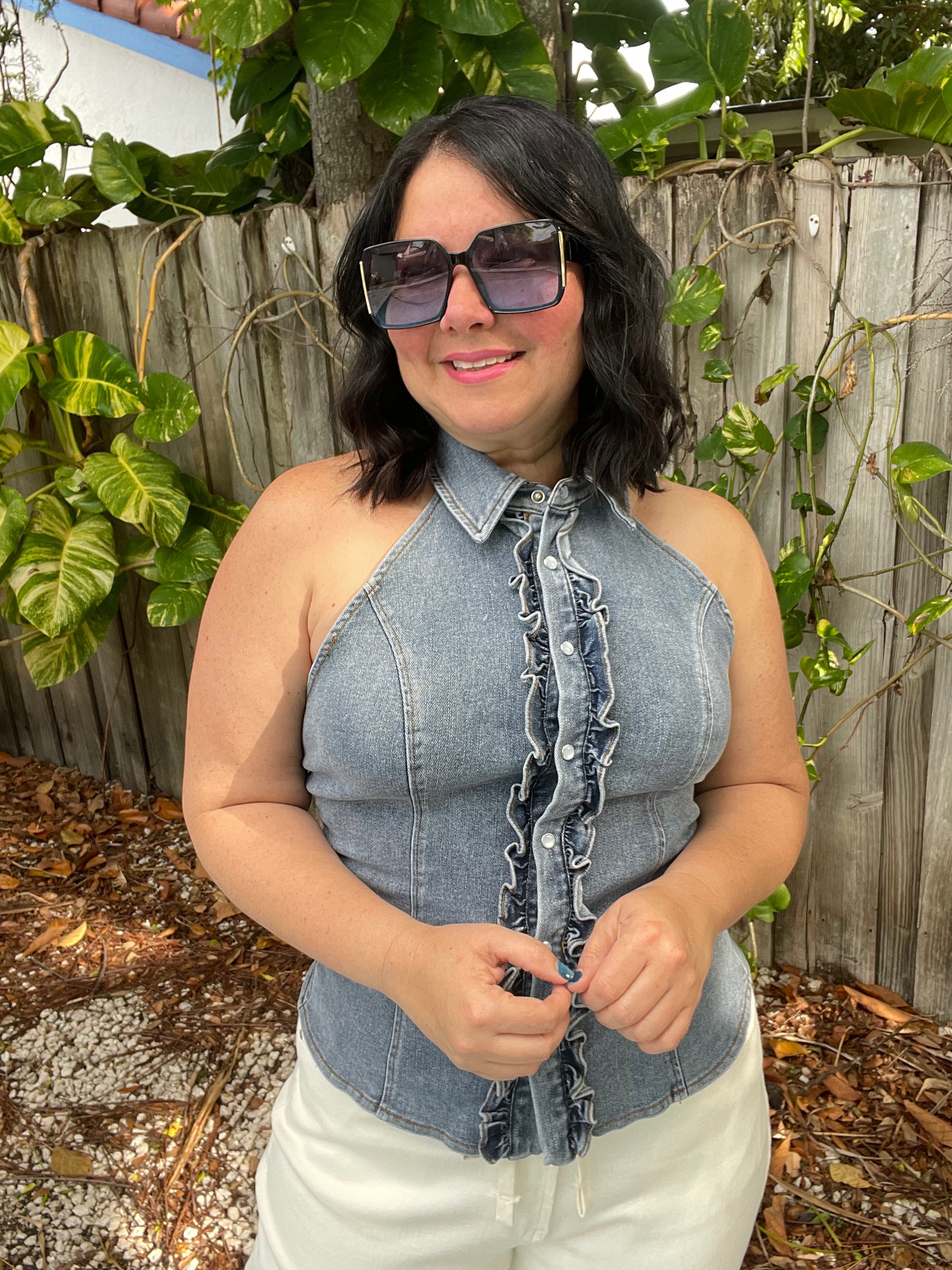 The Defined & Desired Denim Top