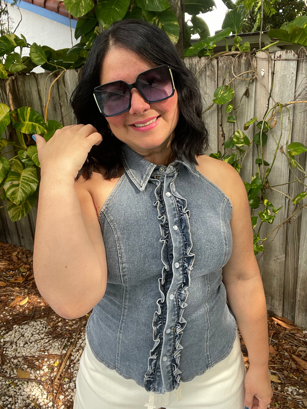 The Defined & Desired Denim Top