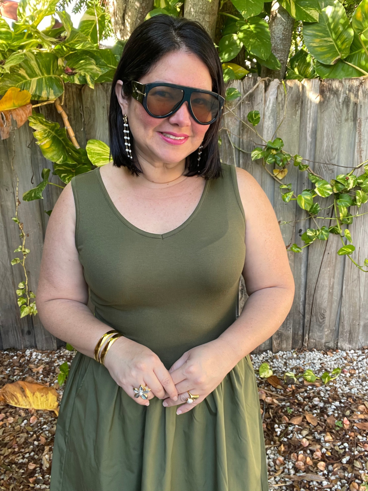 Chic in Olive Midi Dress