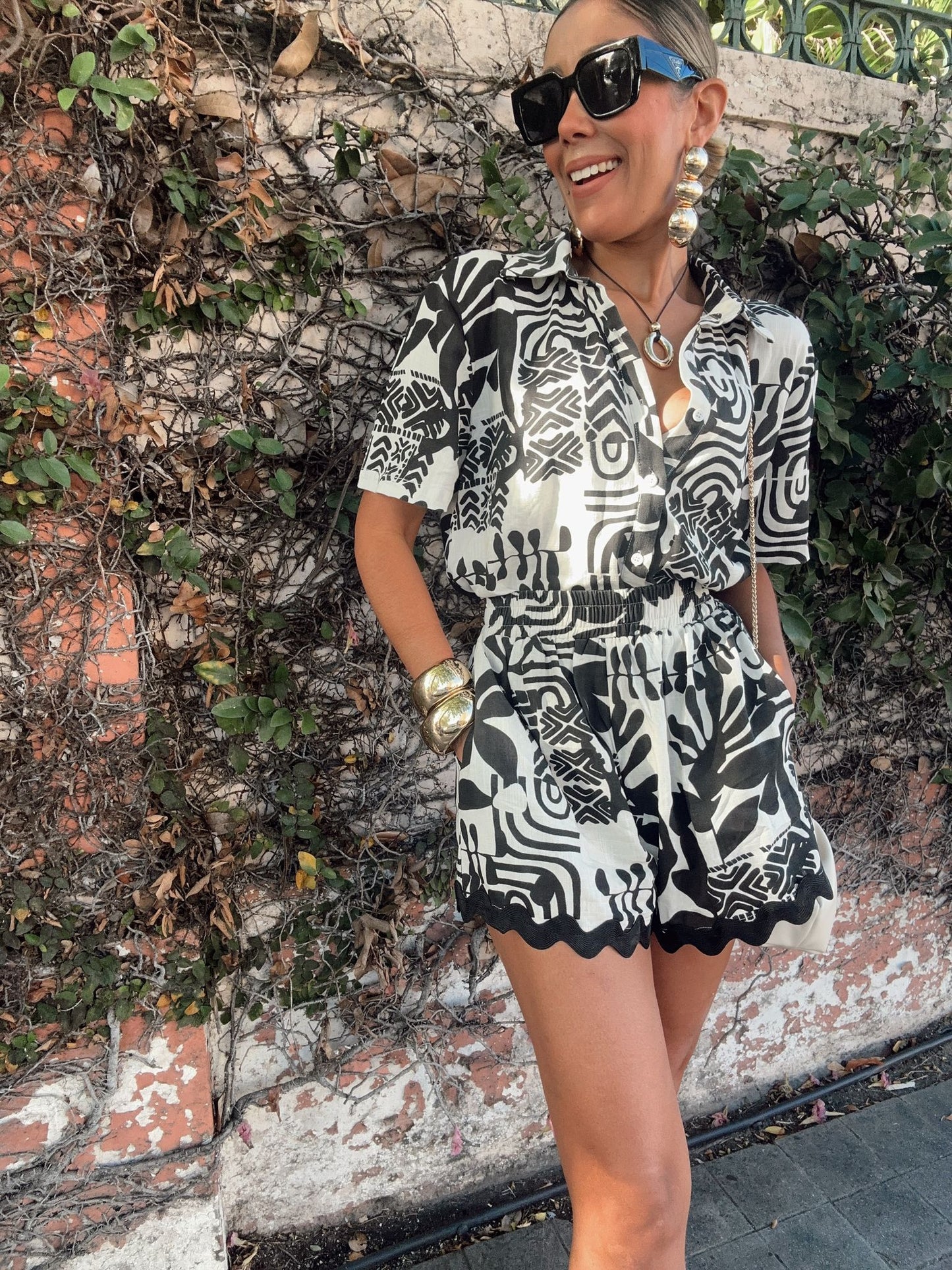 Let’s Get Out of Town Top and Shorts Set