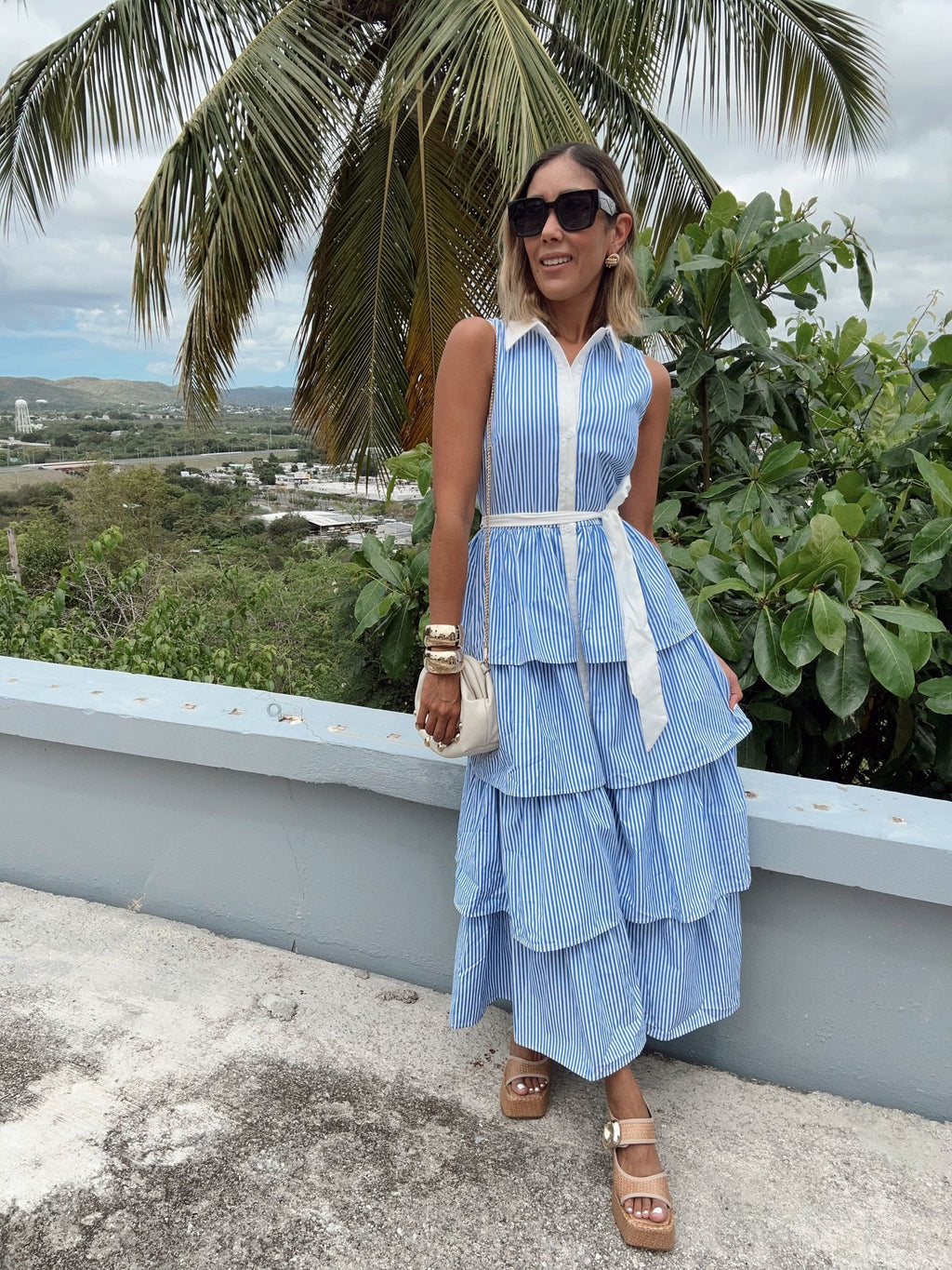Loveliest Blue Ruffled Maxi Dress