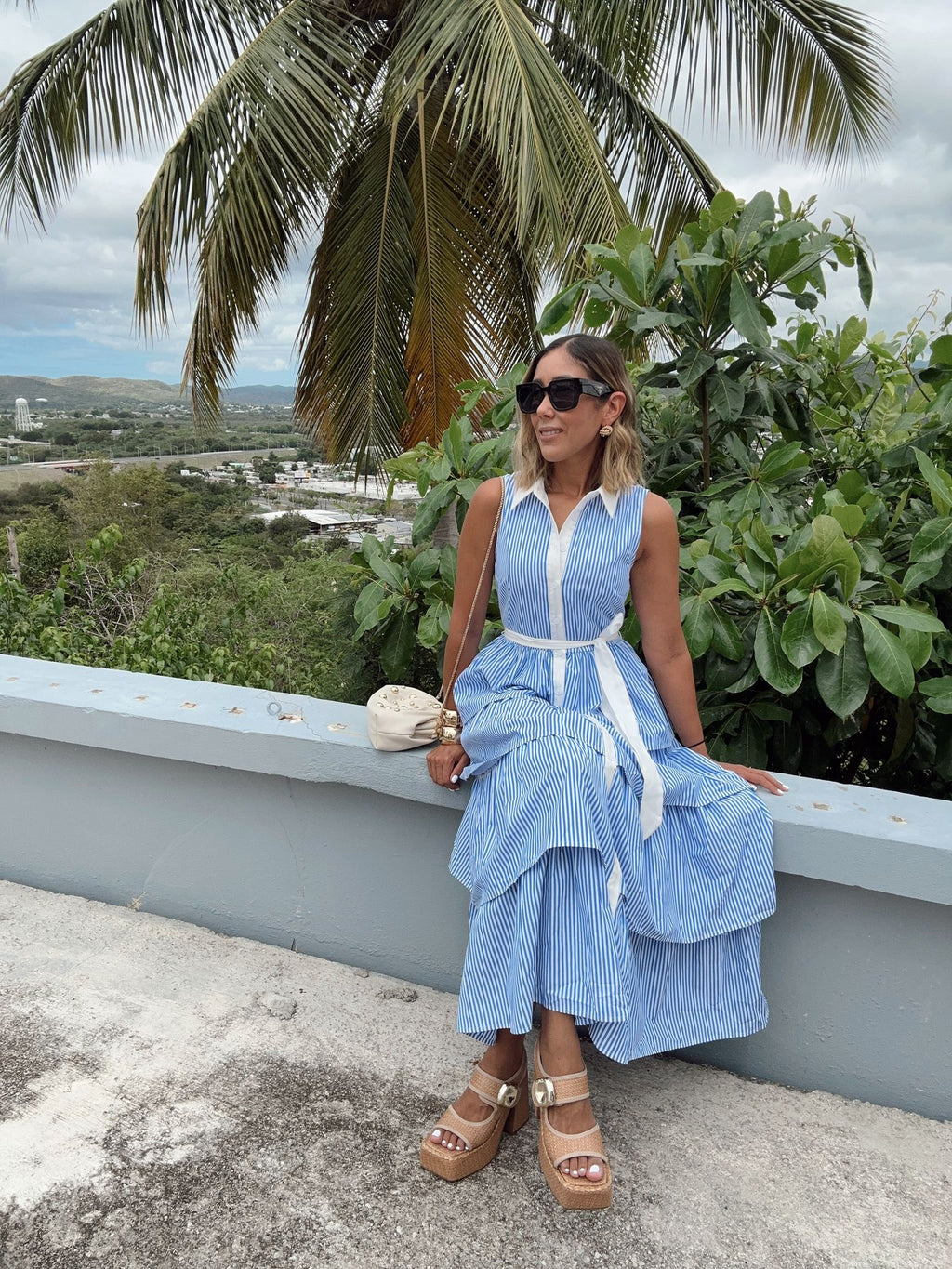 Loveliest Blue Ruffled Maxi Dress