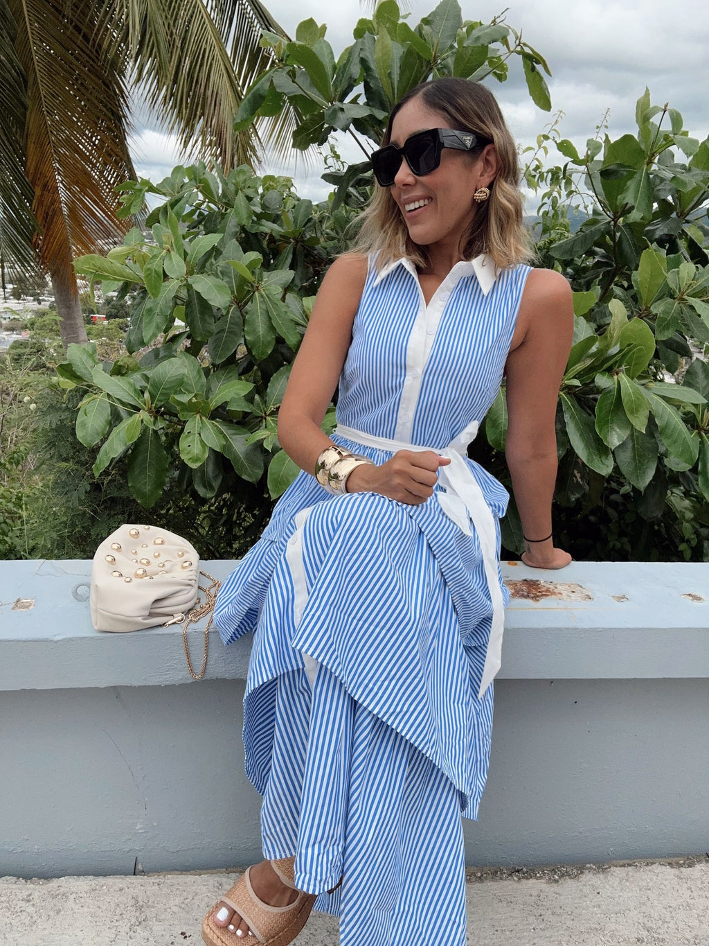Loveliest Blue Ruffled Maxi Dress