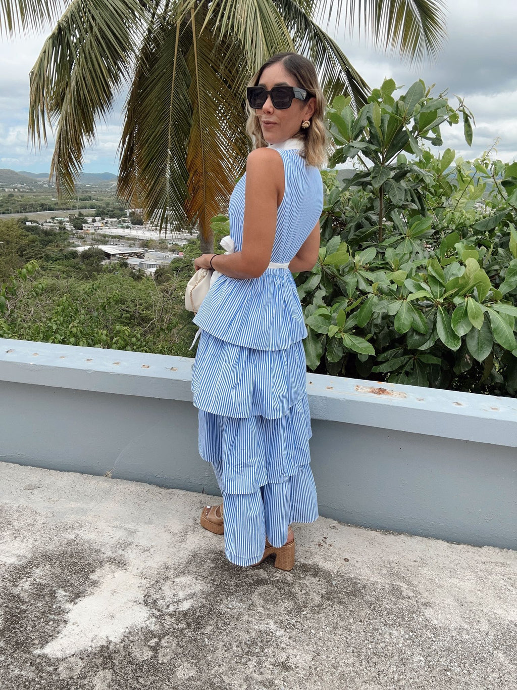 Loveliest Blue Ruffled Maxi Dress
