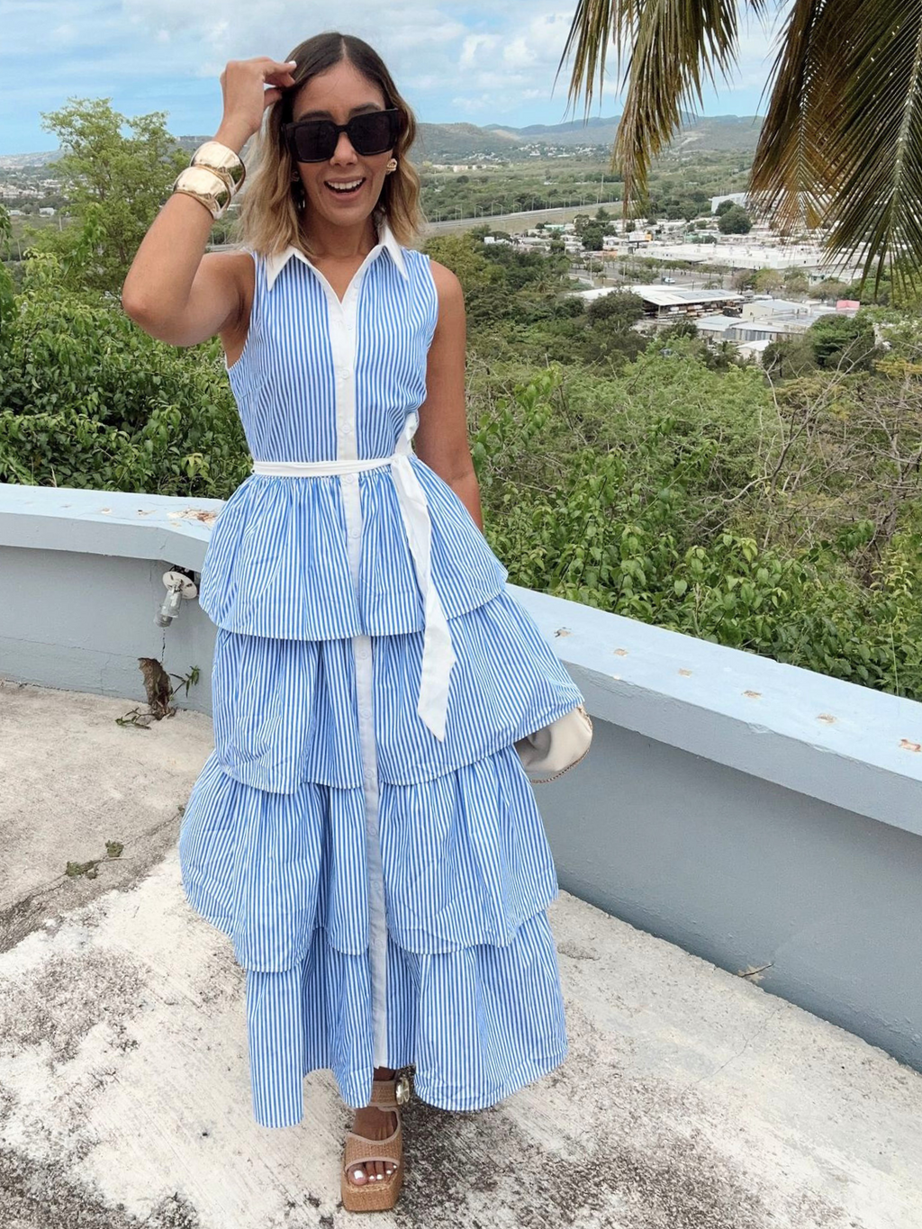 Loveliest Blue Ruffled Maxi Dress