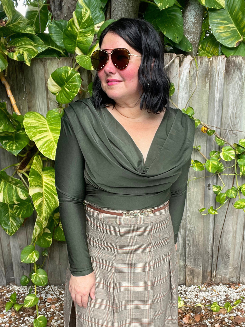 Forest Green Elegance Top