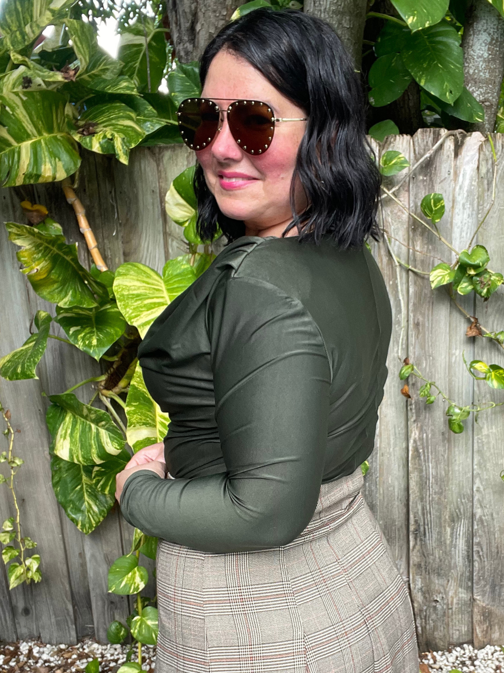 Forest Green Elegance Top