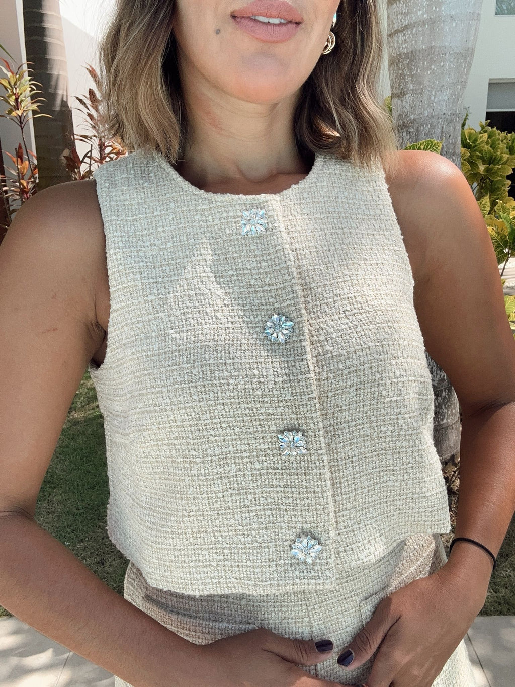 The Curated Closet Cropped Top & Wide Leg Pants Set