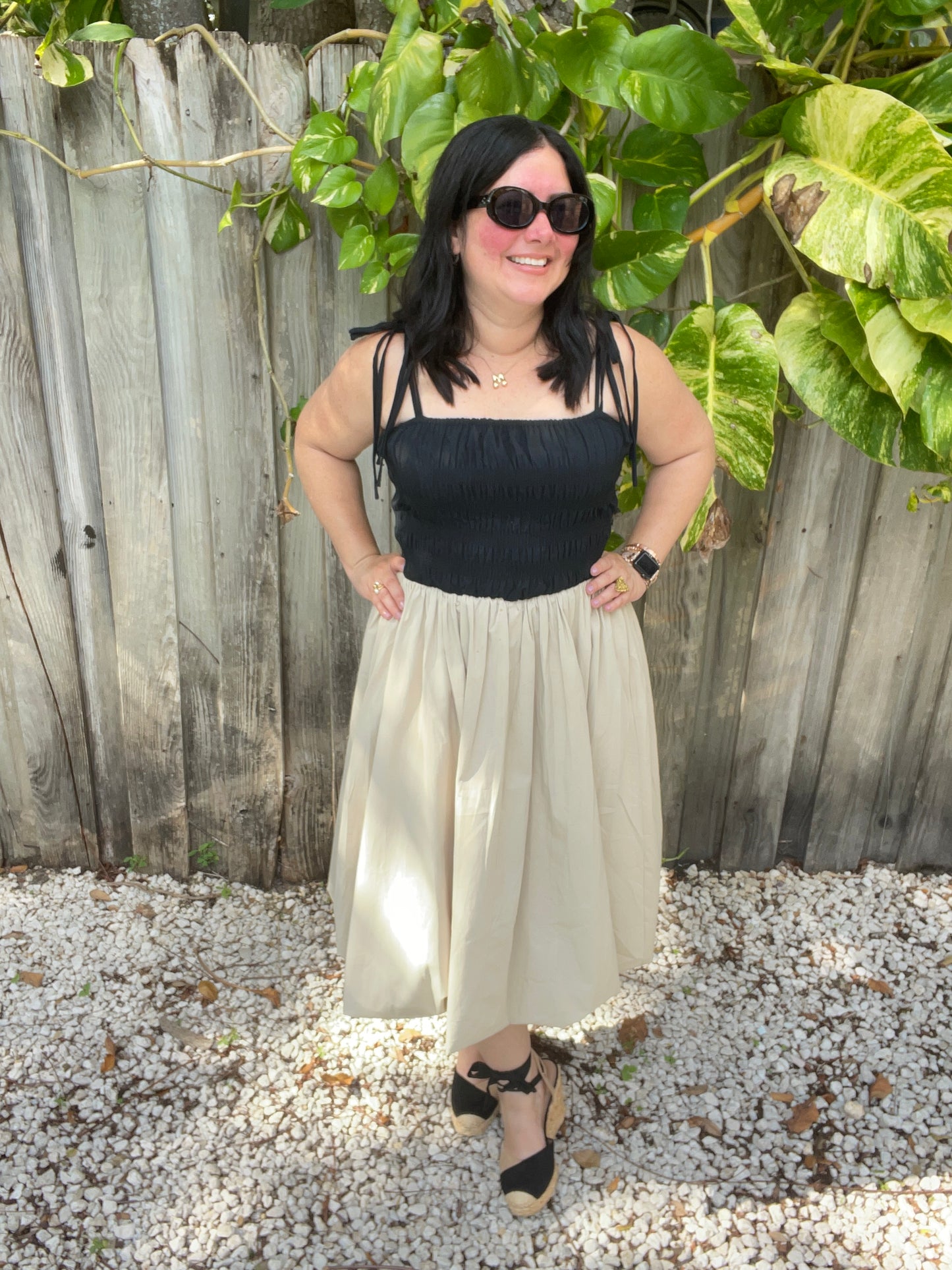 Nova Contrasted Top Balloon Dress