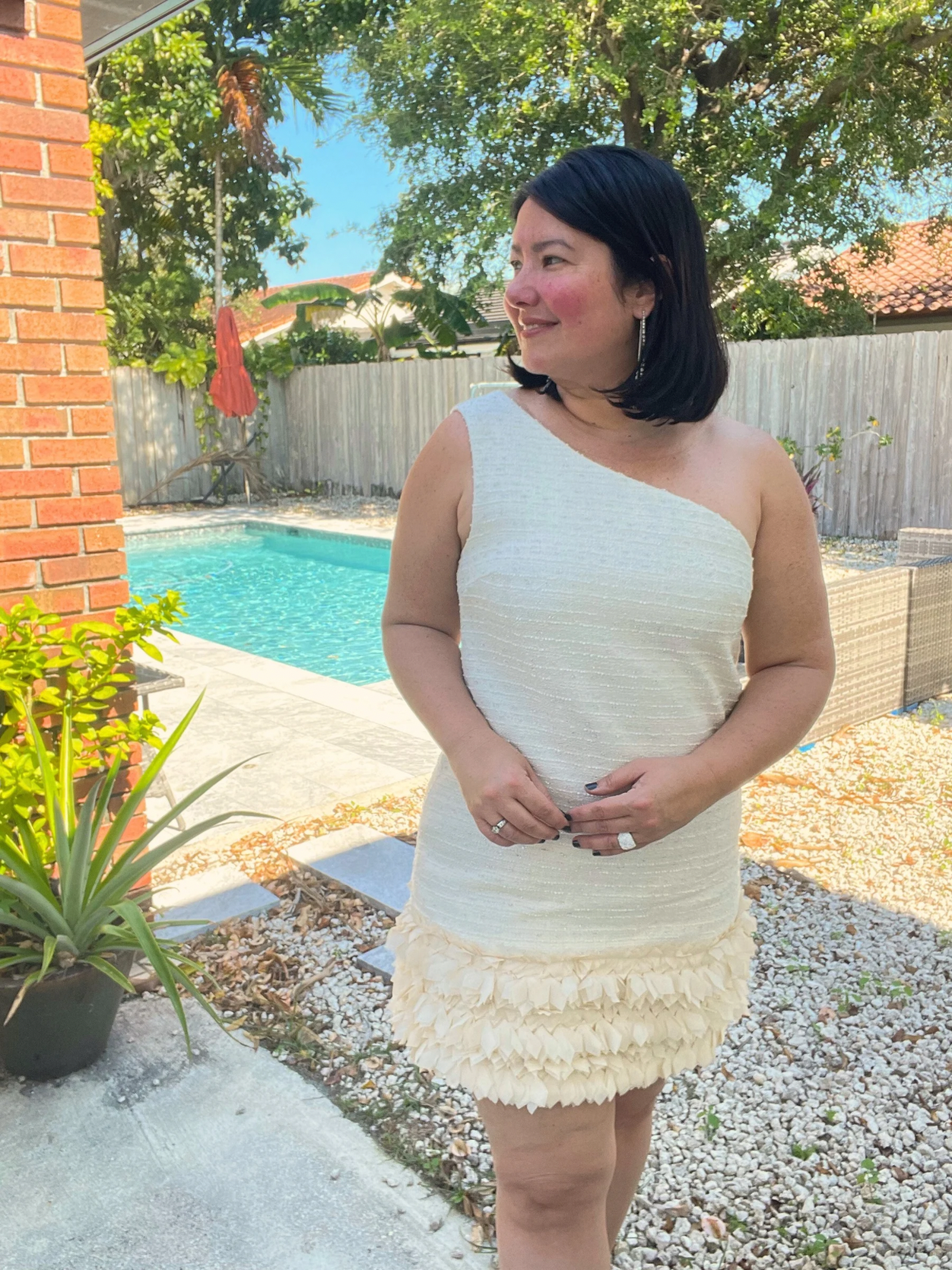 Glamour Lane One-Shoulder Mini Dress