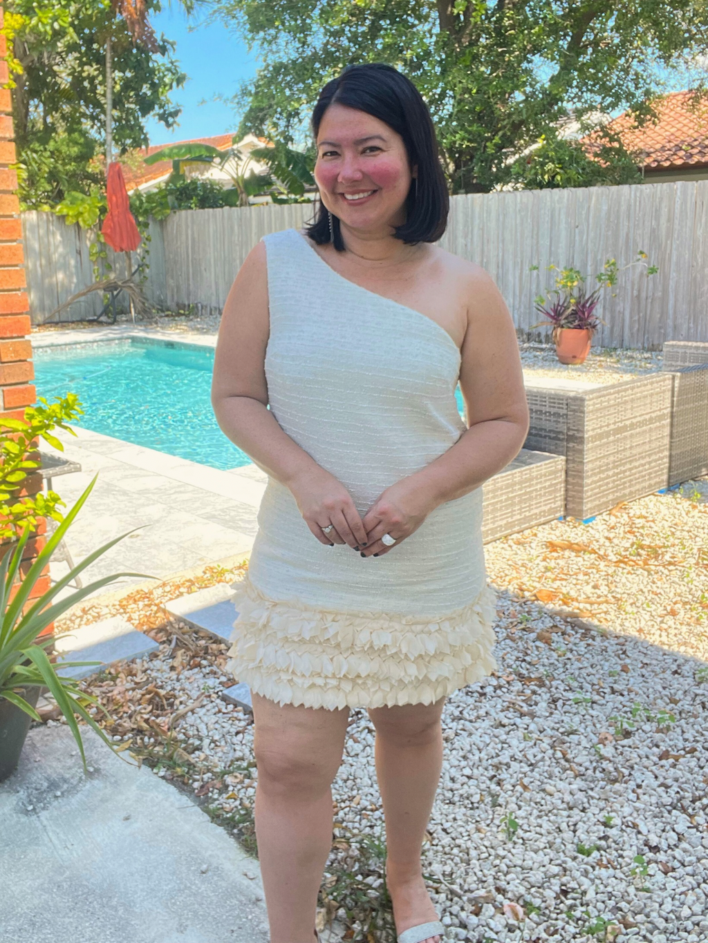 Glamour Lane One-Shoulder Mini Dress