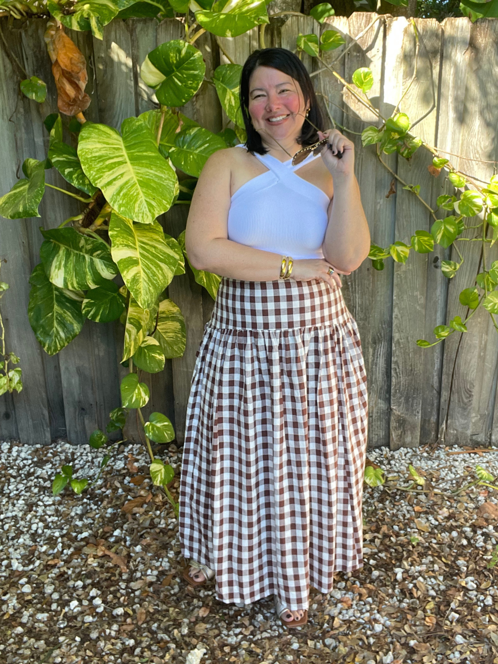 The Country Manor Gingham Maxi Skirt