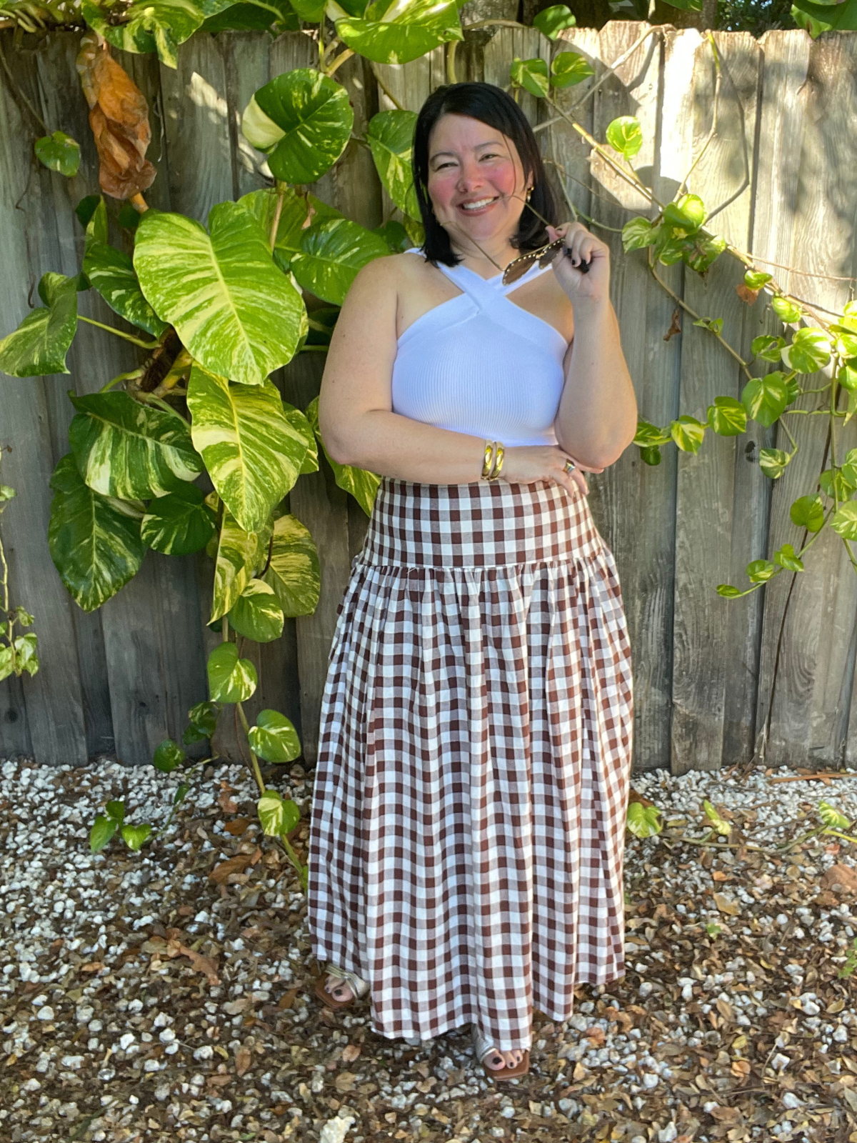 The Country Manor Gingham Maxi Skirt