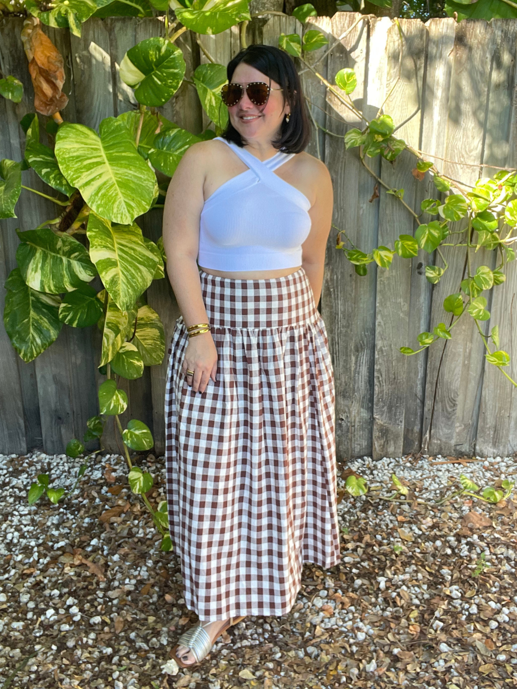 The Country Manor Gingham Maxi Skirt