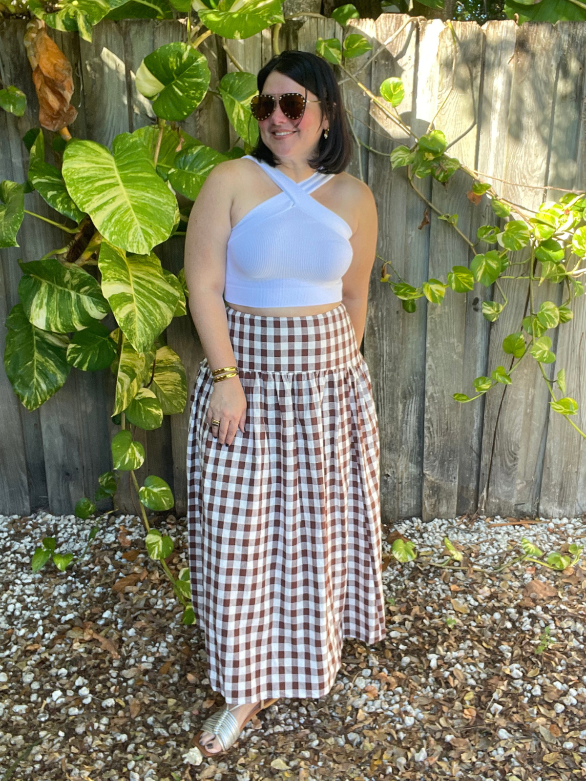 The Country Manor Gingham Maxi Skirt
