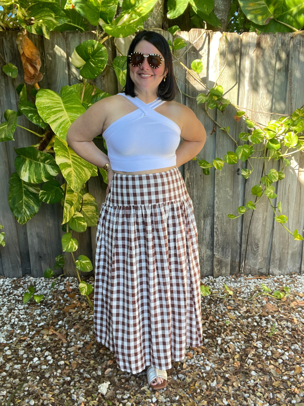 The Country Manor Gingham Maxi Skirt