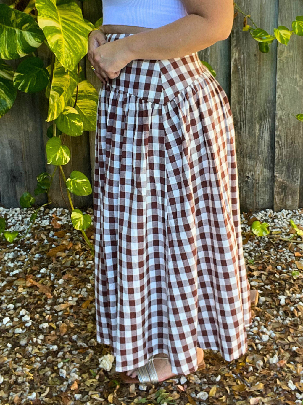 The Country Manor Gingham Maxi Skirt