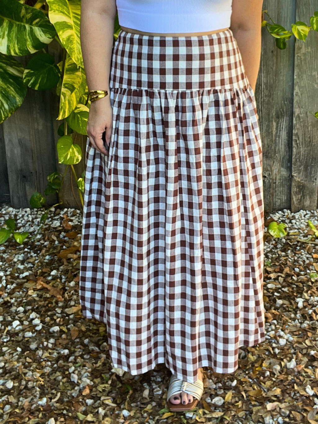 The Country Manor Gingham Maxi Skirt