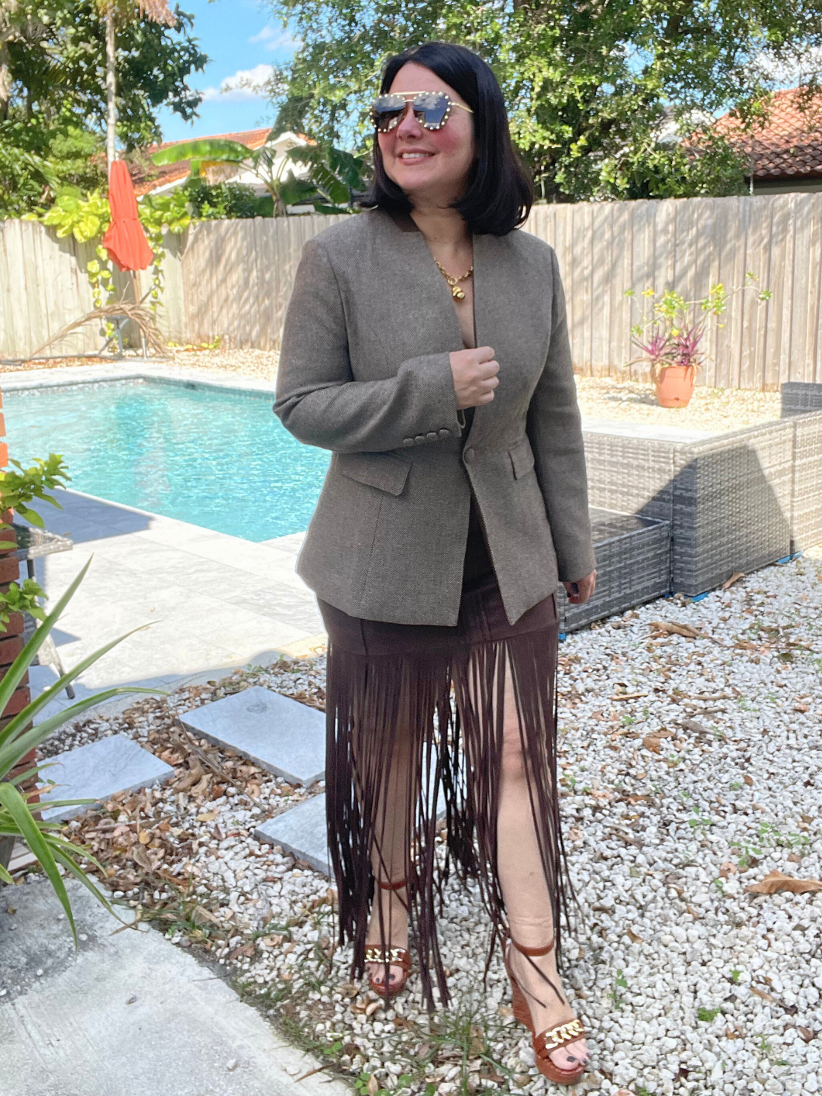 The Outlaw Elegance Fringe Maxi Skirt