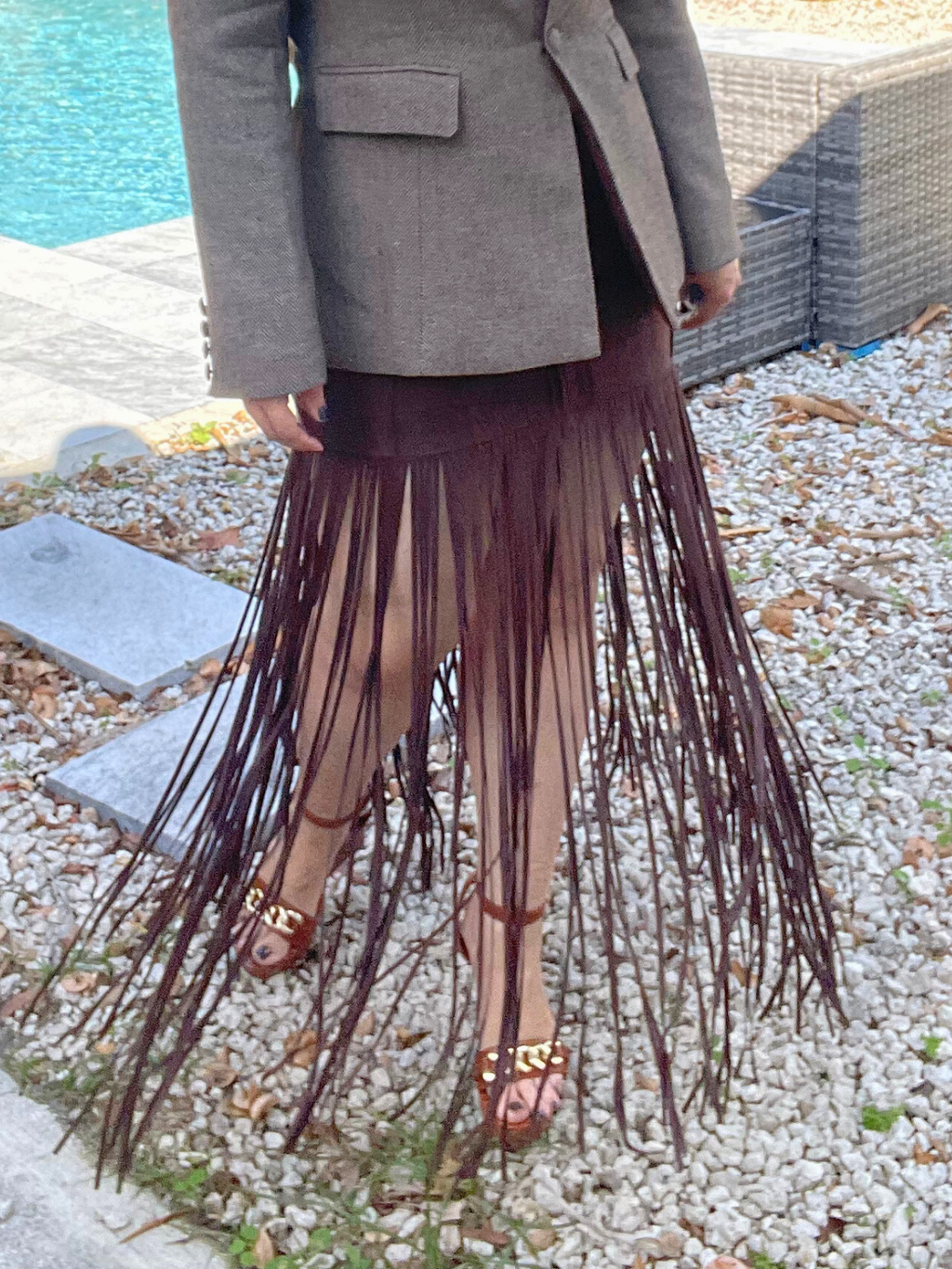 The Outlaw Elegance Fringe Maxi Skirt