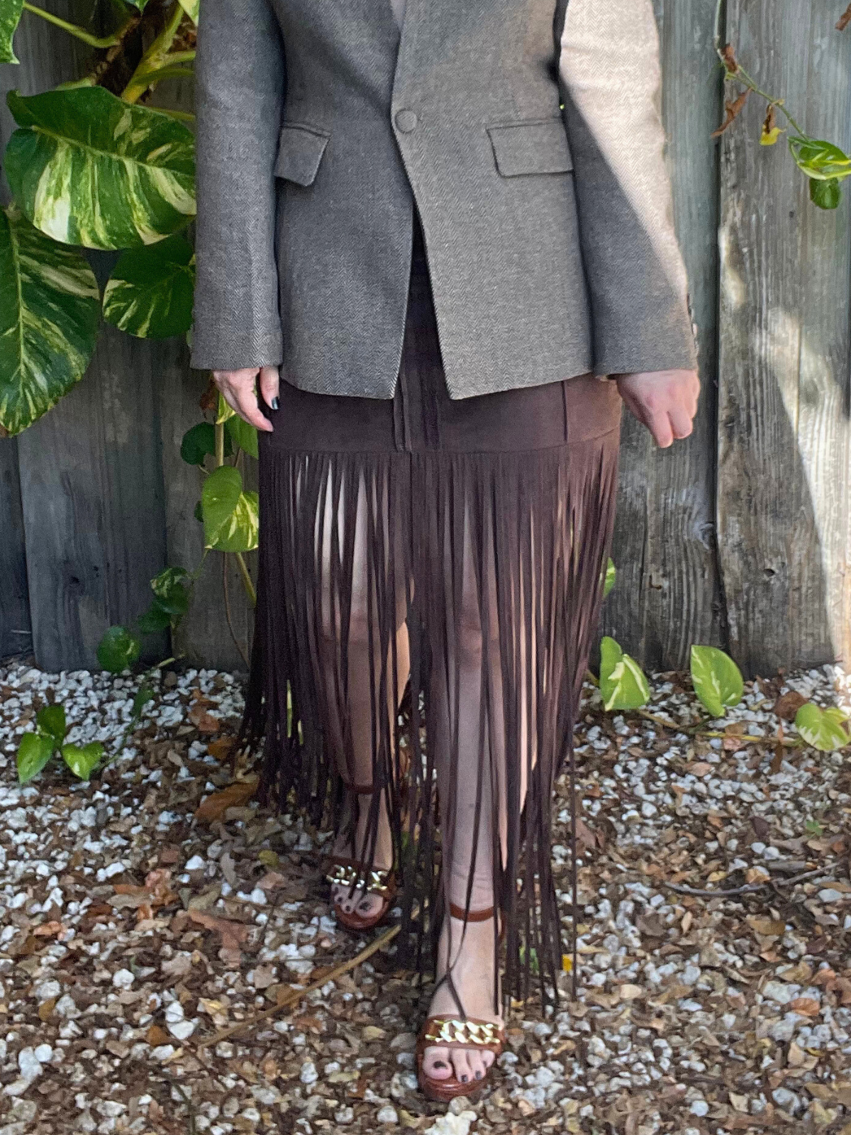 The Outlaw Elegance Fringe Maxi Skirt