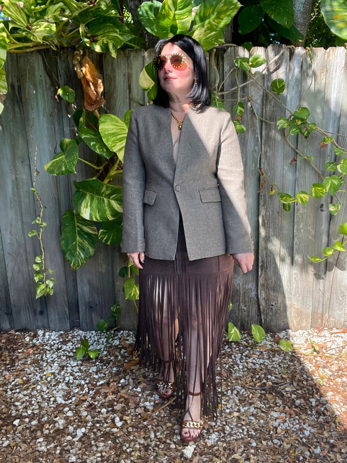 The Outlaw Elegance Fringe Maxi Skirt