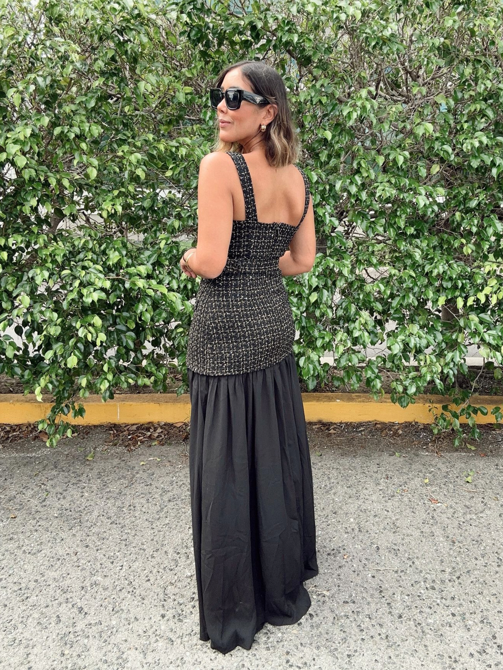 The Glam Couture Tweed Maxi Dress