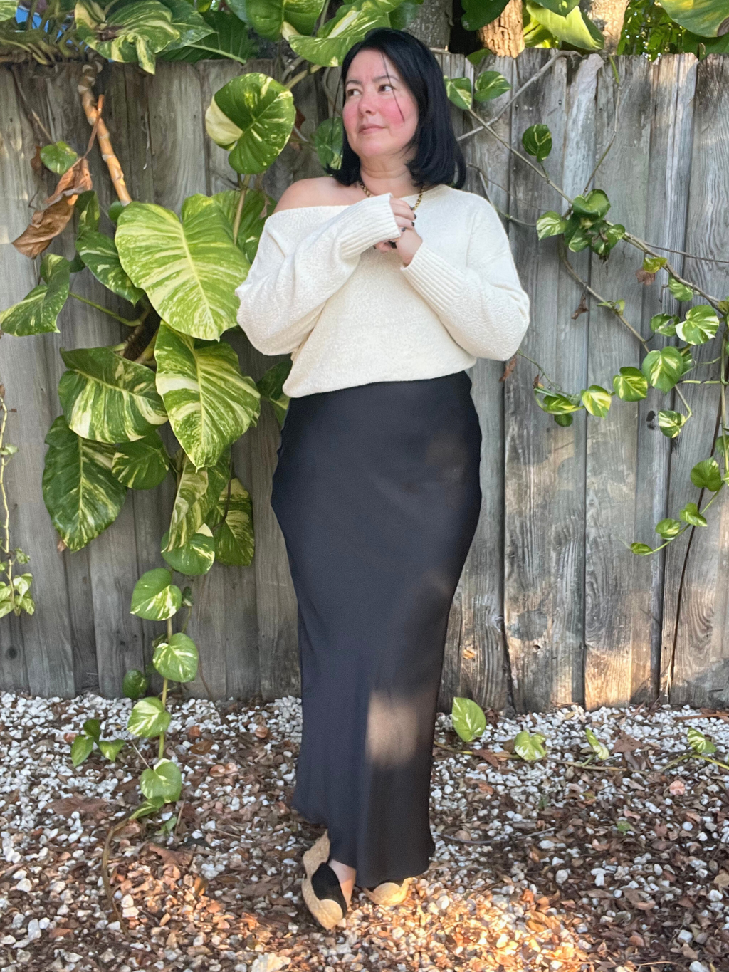 The Classic and Effortless Satin Midi Skirt