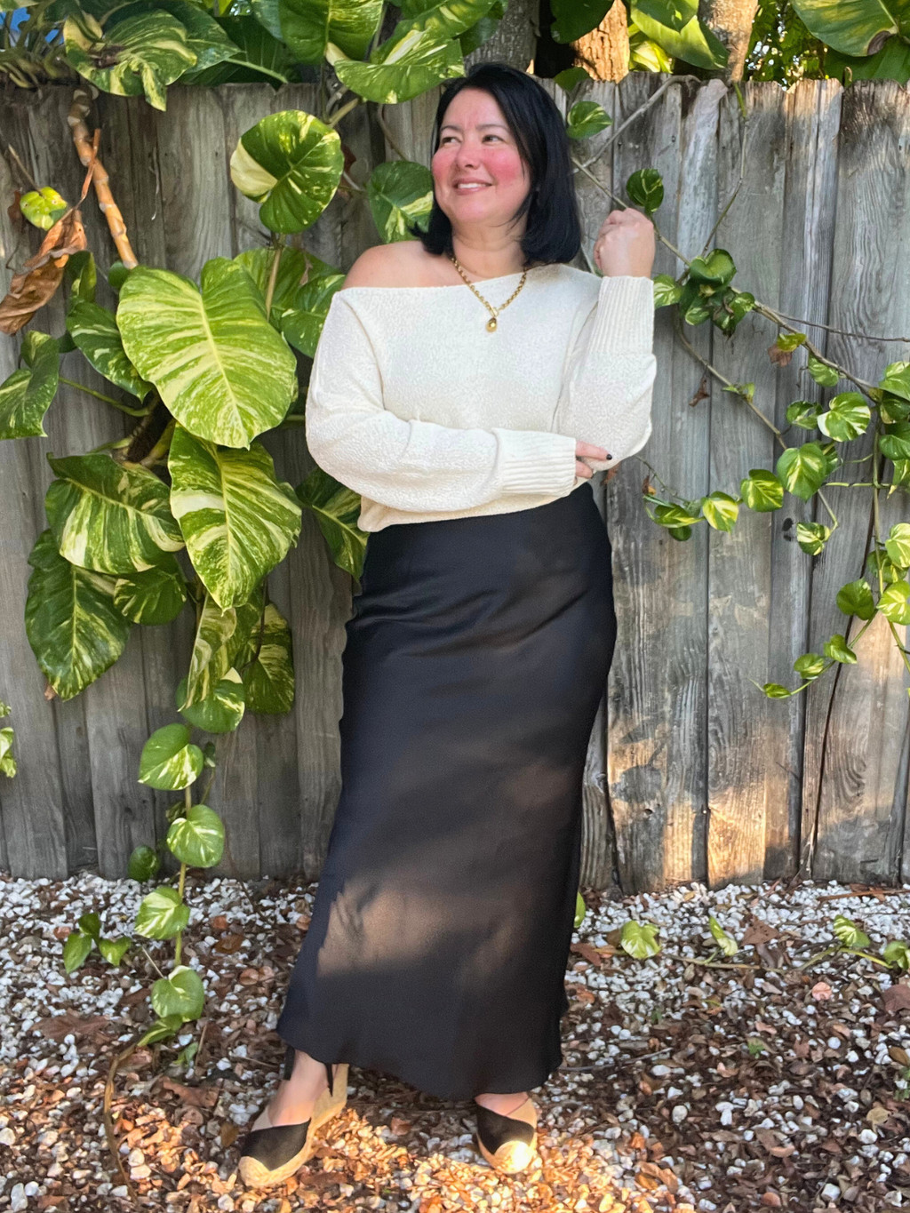 The Classic and Effortless Satin Midi Skirt