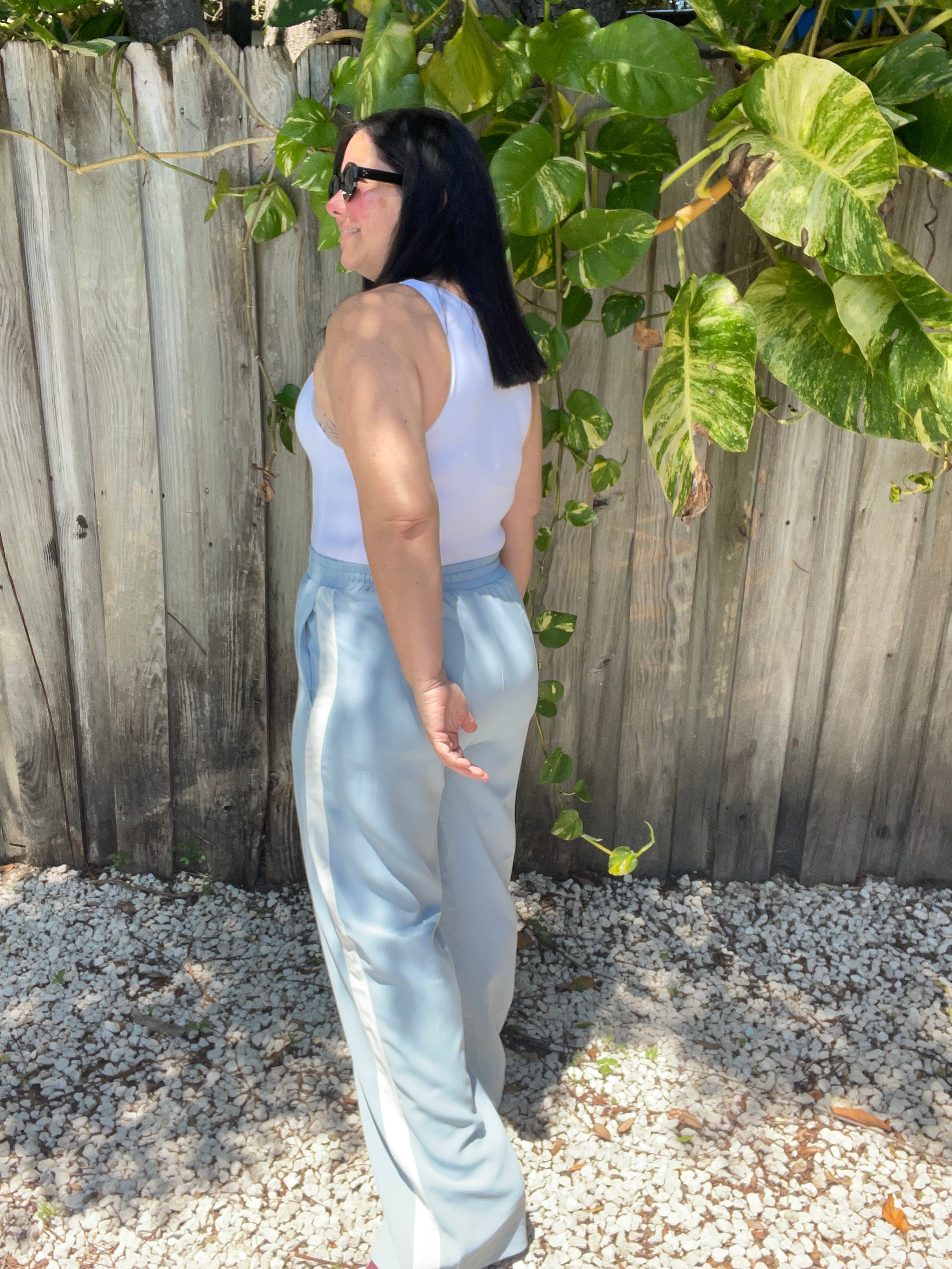 Coco and Sky Striped Wide Leg Pants