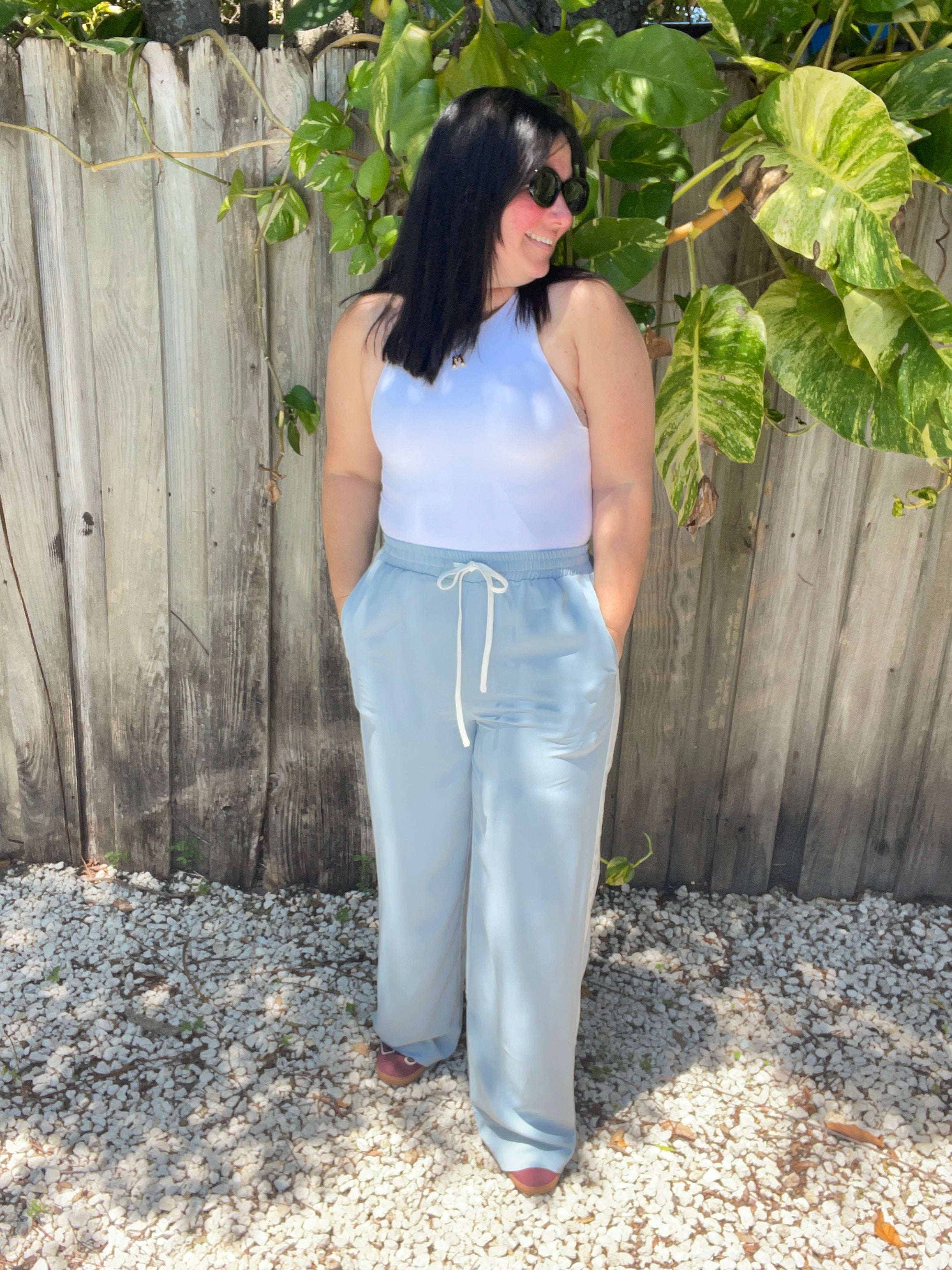 Coco and Sky Striped Wide Leg Pants