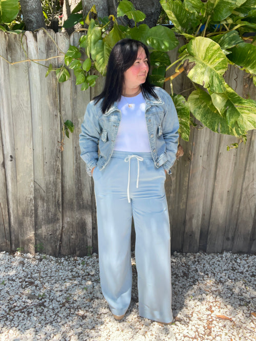 Coco and Sky Striped Wide Leg Pants