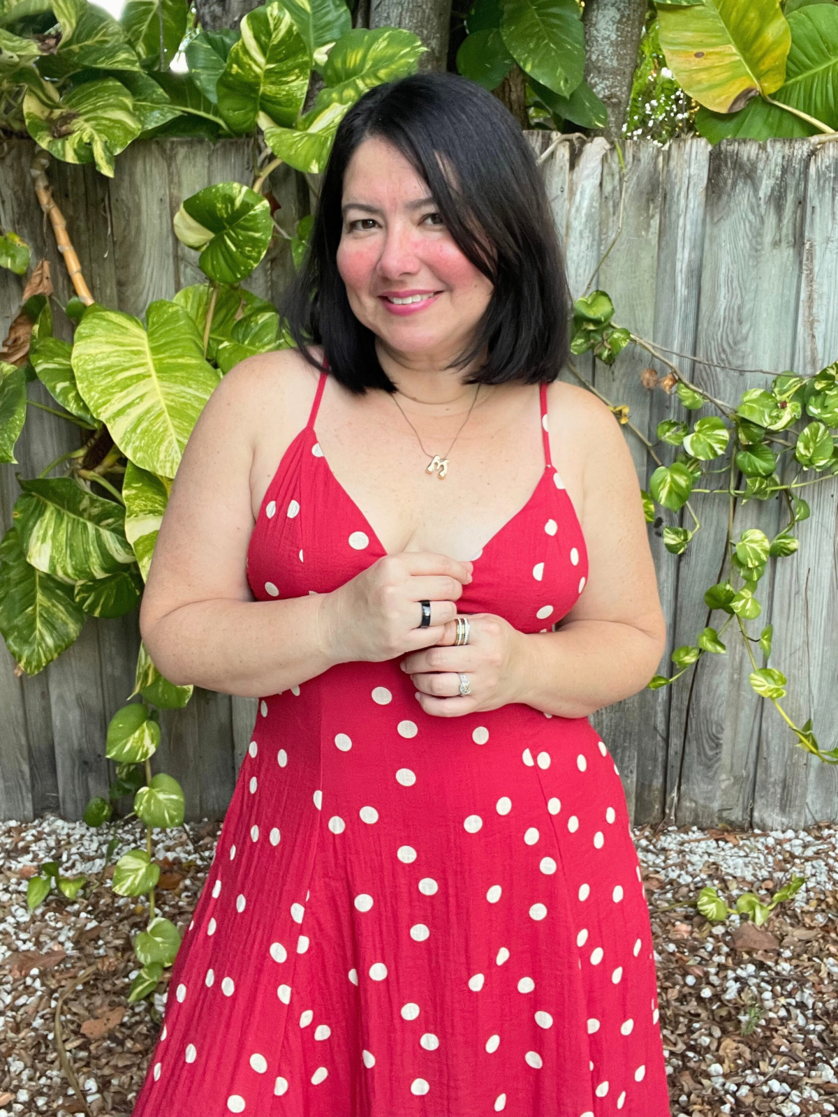 Red Charm Open Back Midi Dress