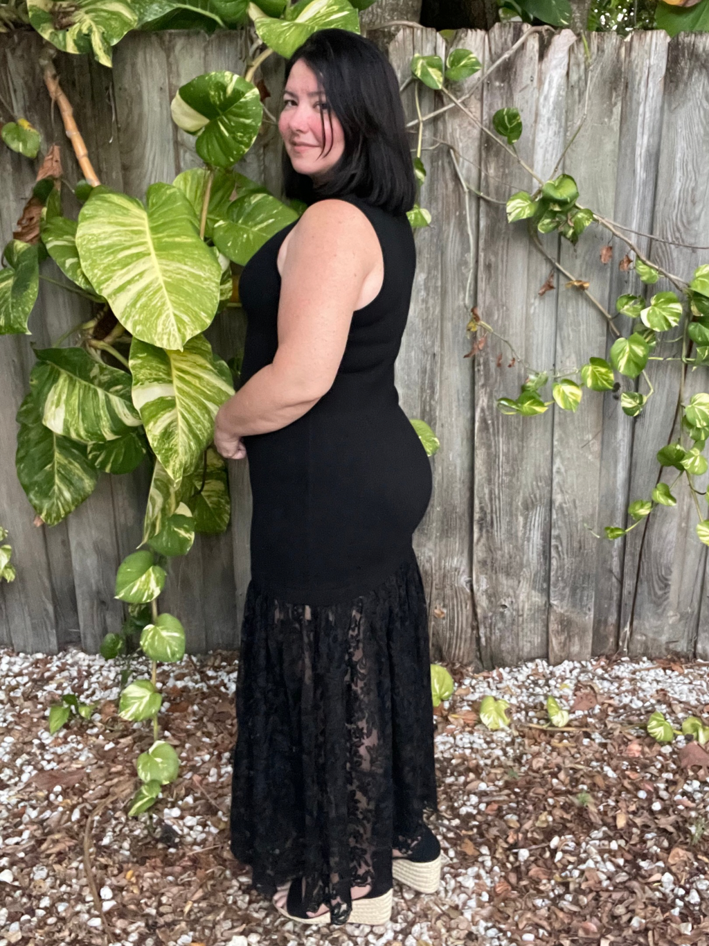 Runway Nights Lace Midi Dress