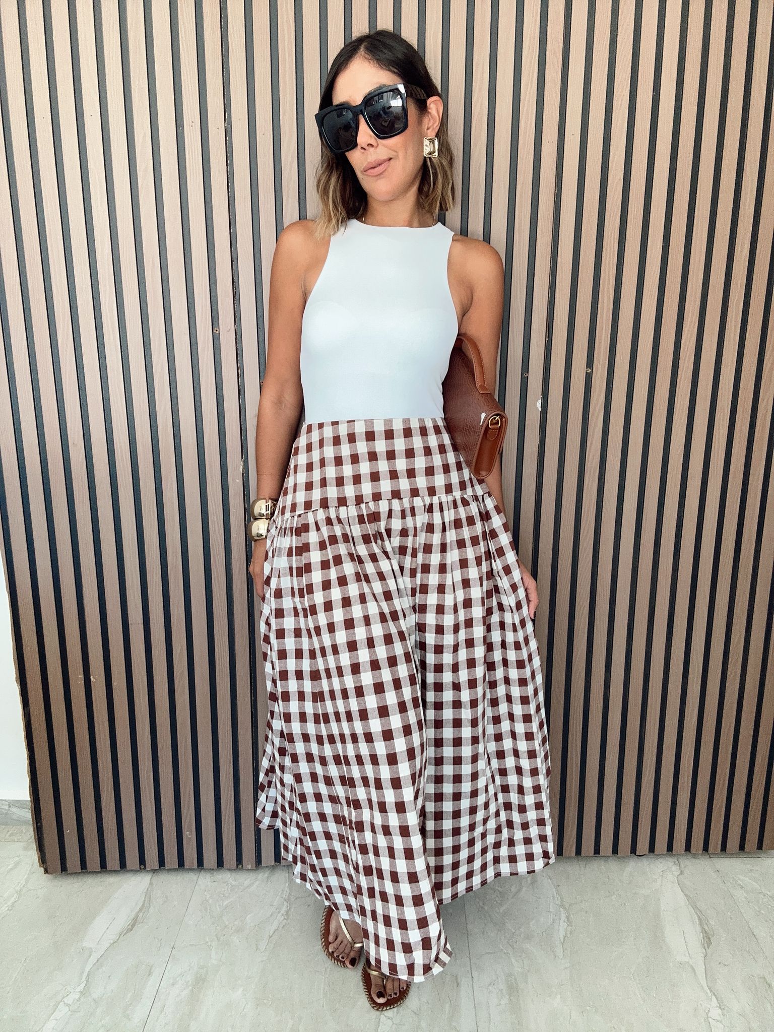 The Country Manor Gingham Maxi Skirt