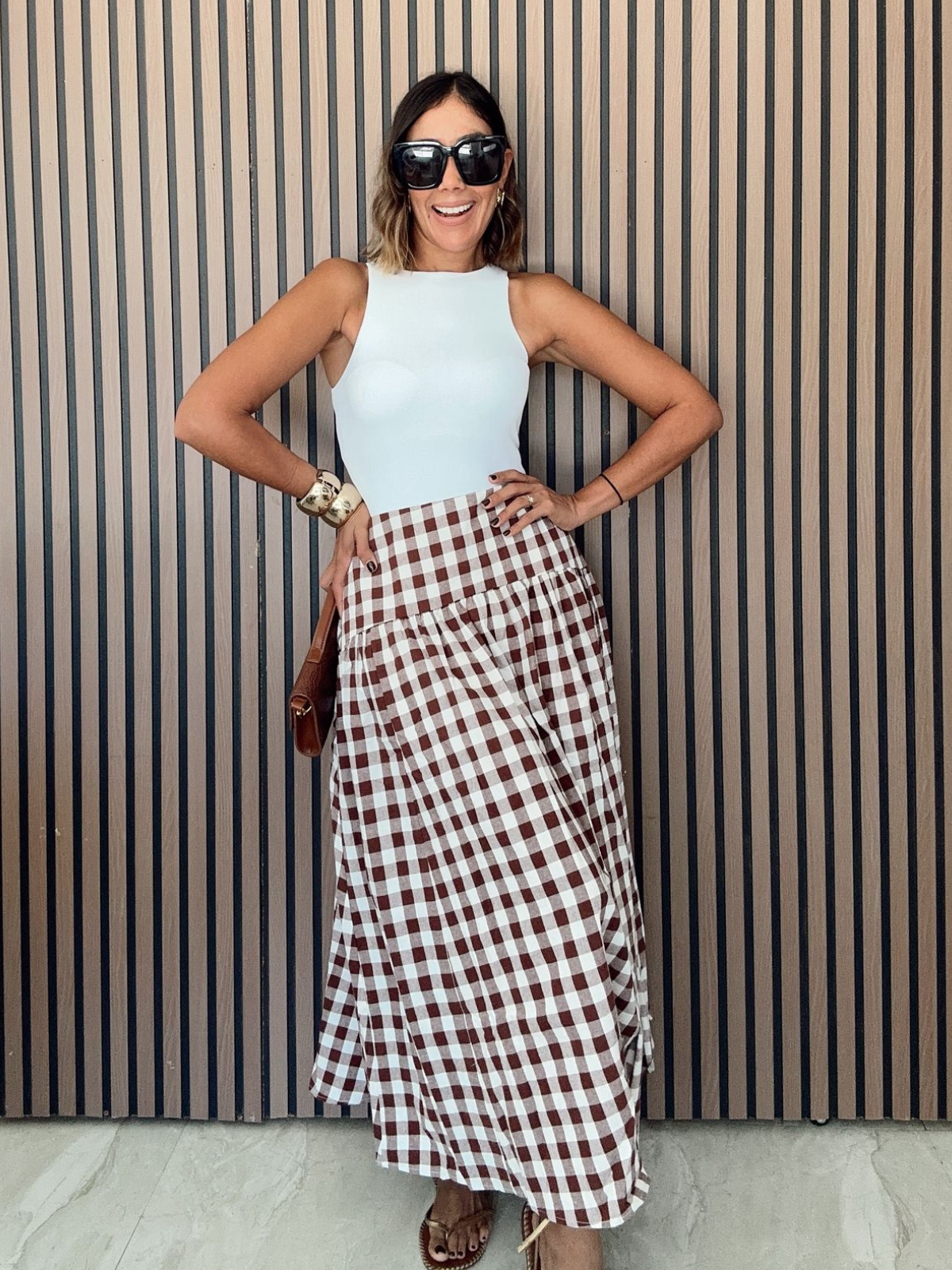 The Country Manor Gingham Maxi Skirt
