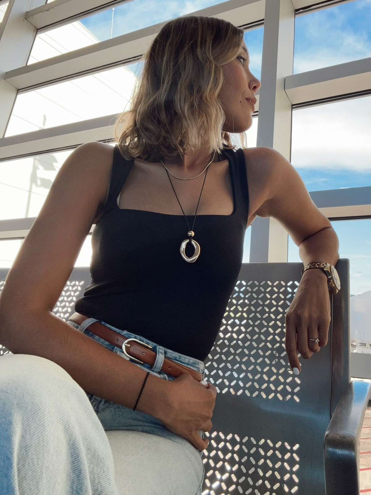 Squareneck Tank Solid Bodysuit
