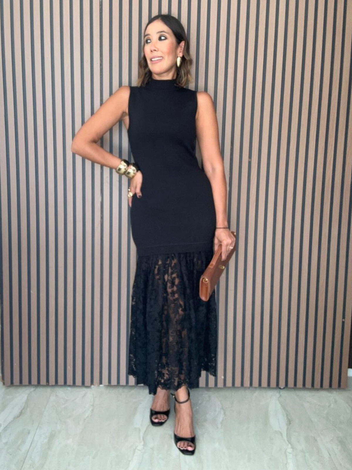 Runway Nights Lace Midi Dress