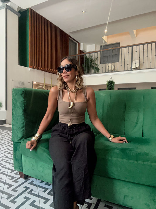 Squareneck Tank Solid Bodysuit