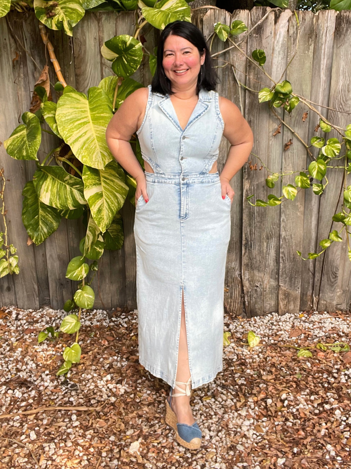 Define Me Denim Midi Dress