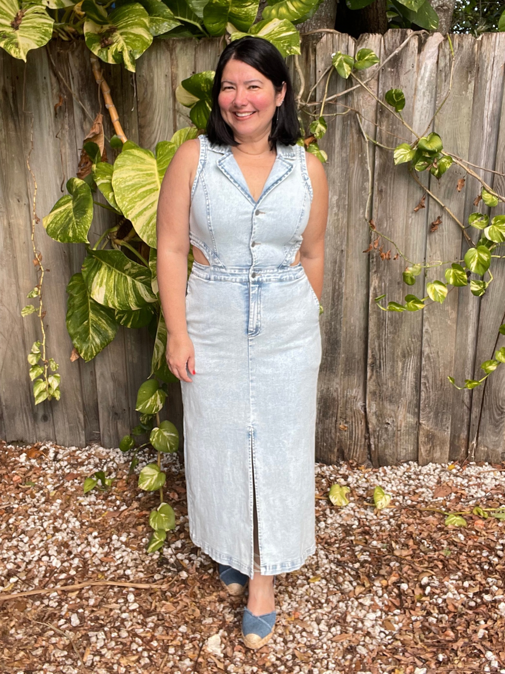 Define Me Denim Midi Dress