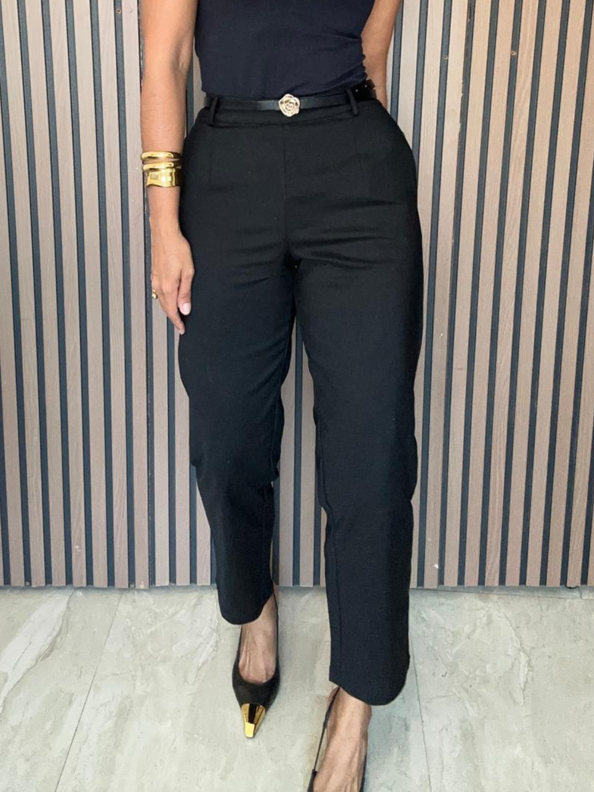 The Perfect Fit Cropped Pant (Belt Included)